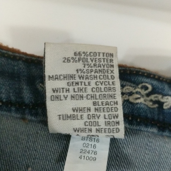 American Rag Denim Button Down Skirt Faux Suede Trim Medium Wash - size 3 - Picture 4 of 5